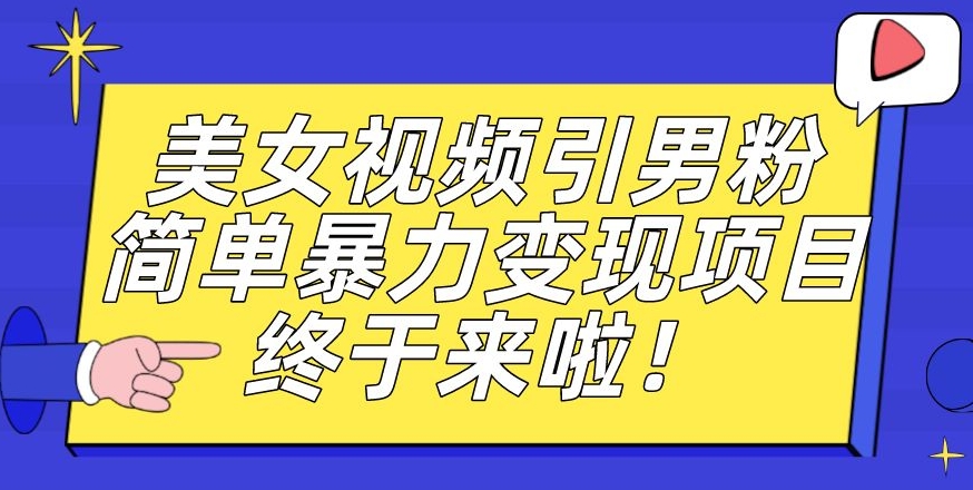 价值3980的男粉暴力引流变现项目，一部手机简单操作，新手小白轻松上手，每日收益500+【揭秘】-千城资源网