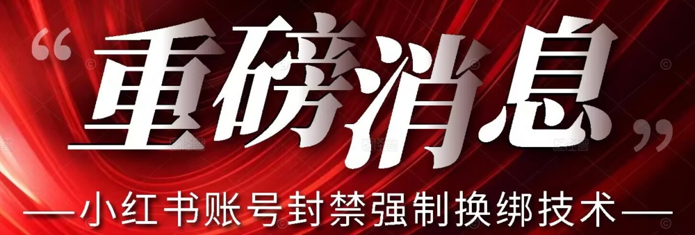 【最新】小红书账号封禁强制换绑技术可日赚300-千城资源网