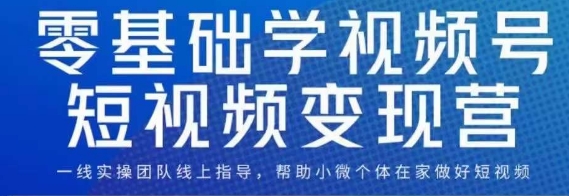 0基础学视频号短视频变现，适合新人学习的短视频变现课-千城资源网