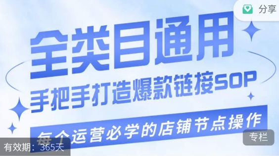 单品爆款打造实操运营，单品爆款从“0”-“1”手把手演练运营步骤-千城资源网
