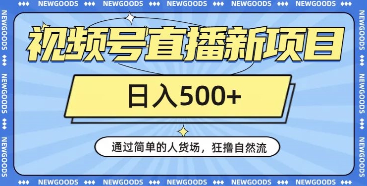 视频号直播新项目，通过简单的人货场，狂撸自然流，日入500+【260G资料】-千城资源网