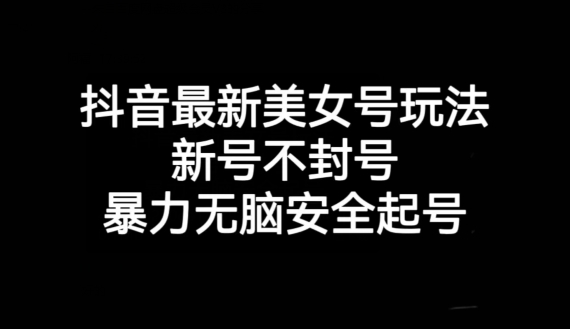 抖音最新美女号玩法，新号不封号，暴力无脑安全起号【揭秘】-千城资源网