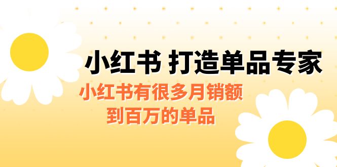[小红书　]某公众号付费文章《小红书 打造单品专家》小红书有很多月销额到百万的单品-千城资源网