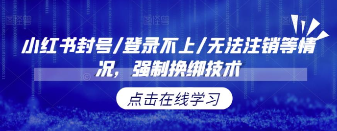 小红书封号/登录不上/无法注销等情况，强制换绑技术【修正】-千城资源网