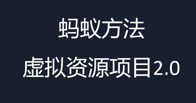 虚拟资源掘金课，虚拟资源的全套玩法 价值1980元-千城资源网