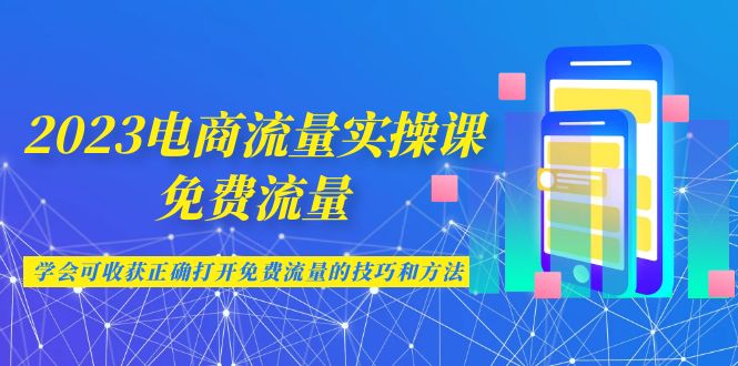 2023电商流量实操课-免费流量，学会可收获正确打开免费流量的技巧和方法-千城资源网