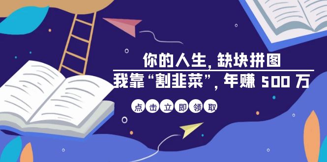 某高赞电子书《你的 人生，缺块 拼图——我靠“割韭菜”，年赚 500 万》-千城资源网