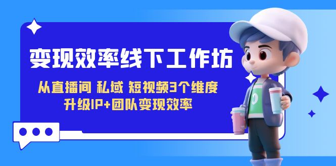 变现-效率线下工作坊，从直播间、私域、短视频3个维度 升级IP+团队变现效率-千城资源网
