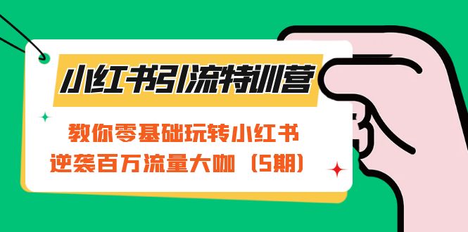 小红书引流特训营-第5期：教你零基础玩转小红书，逆袭百万流量大咖-千城资源网