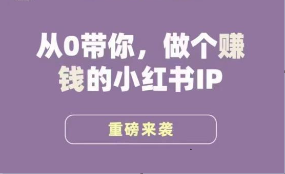 小红书运营大宝典，从0带你做个赚钱的小红书IP-千城资源网