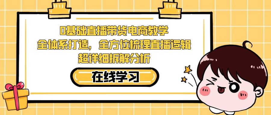 0基础直播带货电商教学：全体系打造，全方位梳理直播逻辑，超详细拆解分析-千城资源网