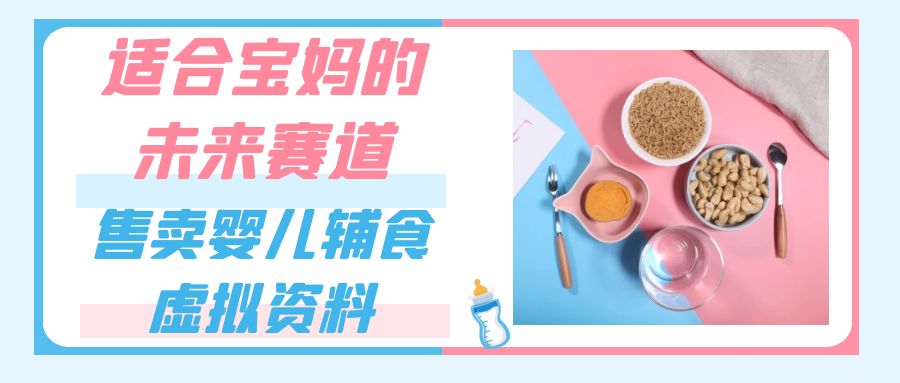 适合宝妈的未来赛道，售卖婴儿辅食虚拟资料，一份9.9-69.9元闭眼赚钱-千城资源网