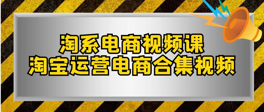 淘系电商视频课，淘宝运营电商合集视频（33节课）-千城资源网