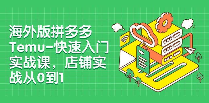 外版拼多多Temu-快速入门实战课，店铺实战从0到1（12节课）-千城资源网