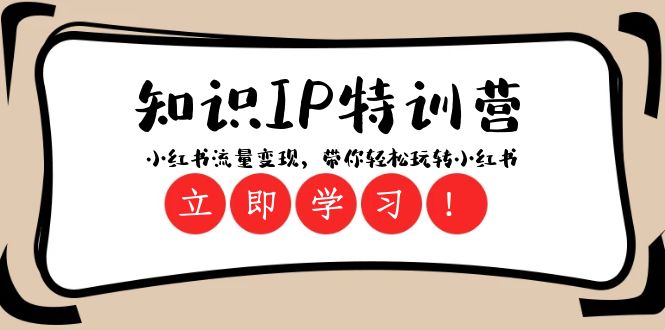 知识IP特训营 ：小红书流量变现，带你轻松玩转小红书（23节视频课）-千城资源网