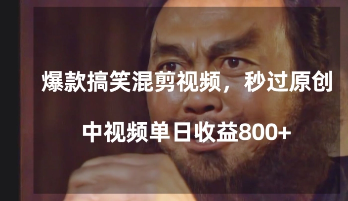 爆款搞笑混剪视频，百分百过原创，单日中视频播放收益800+【揭秘】-千城资源网