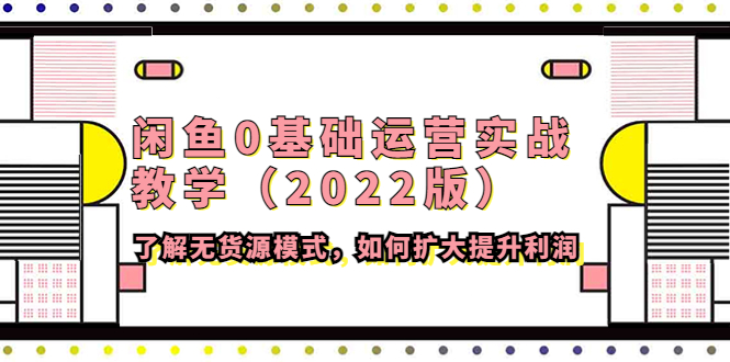（4196期）闲鱼0基础运营实战教学（2022版）了解无货源模式，如何扩大提升利润-千城资源网