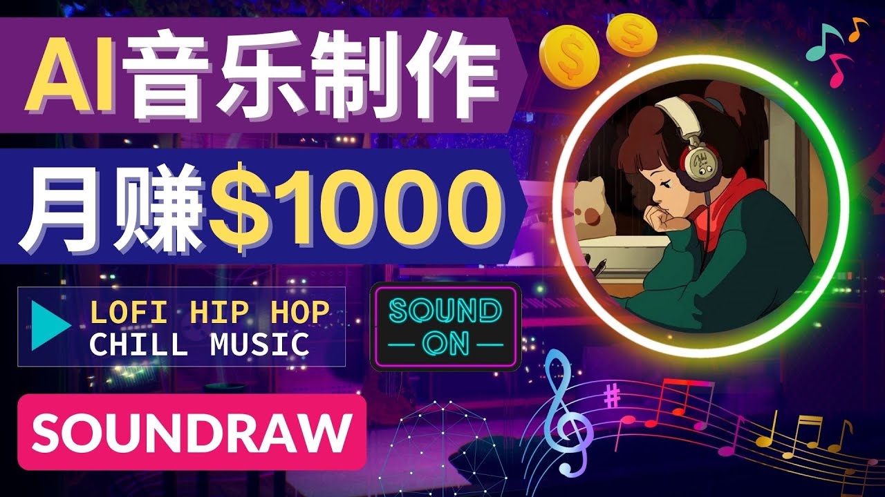 （4251期）无需任何音乐基础： 使用AI软件制作Lofi Hip Hop Chill Music 月赚1000美元-千城资源网