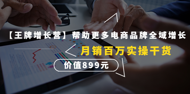 （4264期）【王牌增长营】帮助更多电商品牌全域增长，月销百万实操干货，价值899元-千城资源网