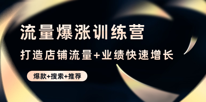 （4487期）流量爆涨训练营：打造店铺流量+业绩快速增长 (爆款+搜索+推荐)-千城资源网