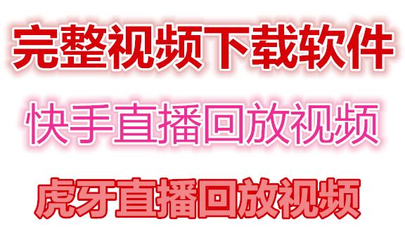 （4285期）快手直播回放视频/虎牙直播回放视频完整下载(电脑软件+视频教程)-千城资源网