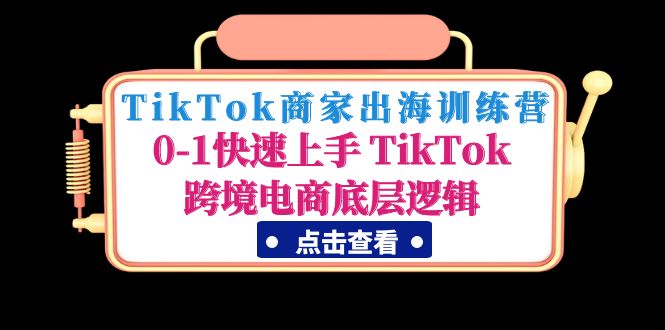 （4795期）TikTok商家出海训练营：0-1快速上手 TikTok跨境电商底层逻辑(无中创水印)-千城资源网