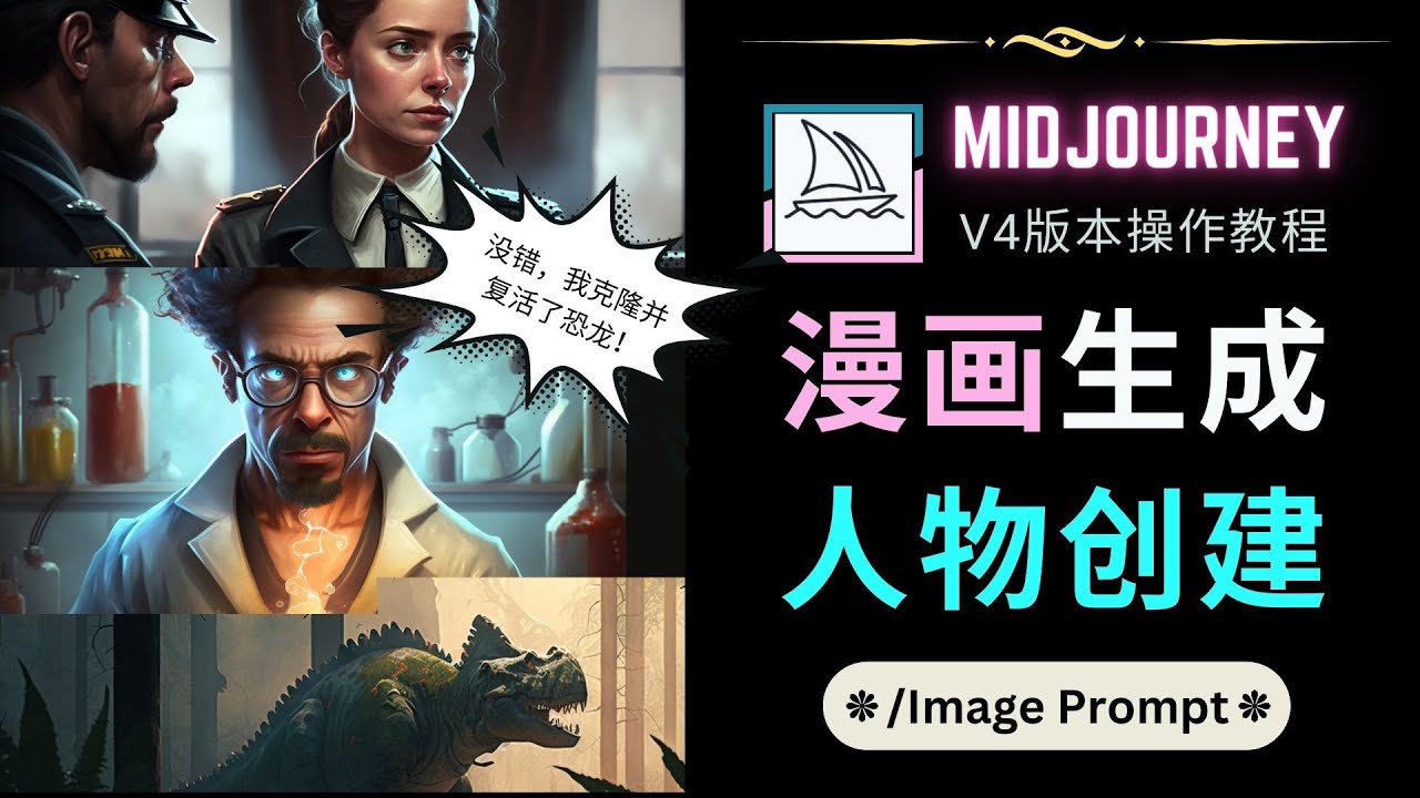 （4899期）Midjourney V4版本操作教程：2个简单参数，完成漫画生成，人物创建-千城资源网