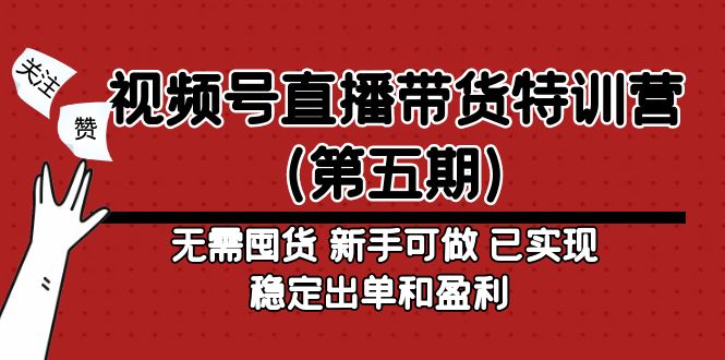 （4945期）视频号直播带货特训营（第五期）无需囤货 新手可做 已实现稳定出单和盈利-千城资源网