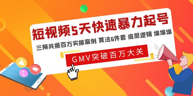（4957期）短视频5天快速暴力起号，三频共振百万实操案例 算法6件套 底层逻辑 爆爆爆-千城资源网
