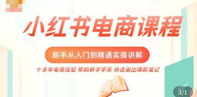 （5049期）小红书电商新手入门到精通实操课，从入门到精通做爆款笔记，开店运营-千城资源网