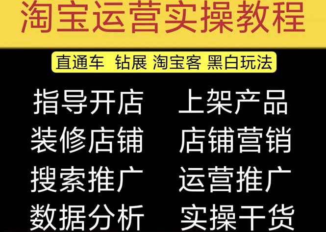 （5079期）2023淘宝开店教程0基础到高级全套视频网店电商运营培训教学课程（2月更新）-千城资源网