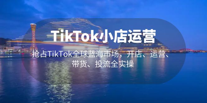 （5200期）TikTok小店运营 抢占TikTok全球蓝海市场，开店、运营、带货、投流全实操-千城资源网