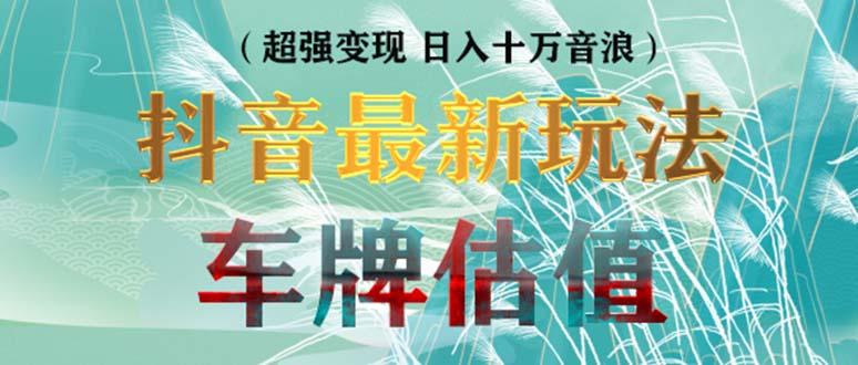 （5236期）抖音最新无人直播变现直播车牌估值玩法项目 轻松日赚几百+【详细玩法教程】-千城资源网