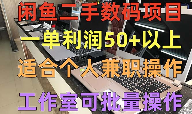 （5275期）闲鱼二手数码项目，个人副业低保收入一单50+以上，工作室批量放大操作-千城资源网