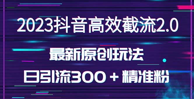 （5293期）日引300＋创业粉，独家抖音高效截流2.0玩法（价值1280）-千城资源网