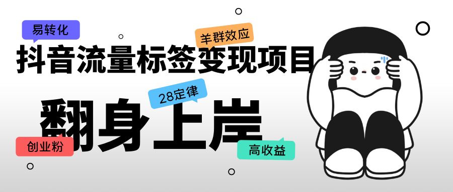 （5514期）抖音流量标签变现项目，抖音创业粉轻松转化，单价高收益简单-千城资源网
