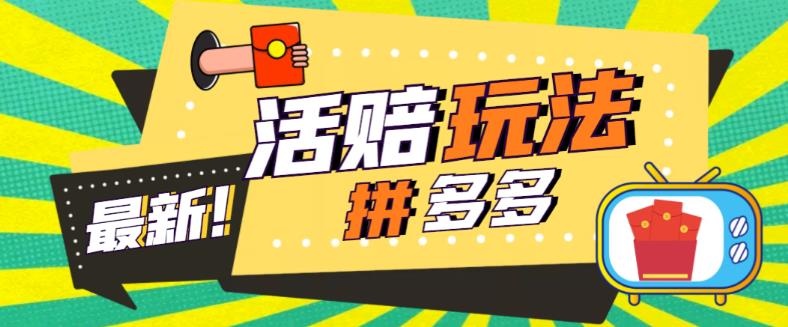 （5550期）外面收费398的拼多多最新活赔项目，单号单次净利润100-300+【仅揭秘】-千城资源网
