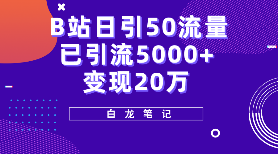 （5655期）B站日引50+流量，实战已引流5000+变现20万，超级实操课程。-千城资源网