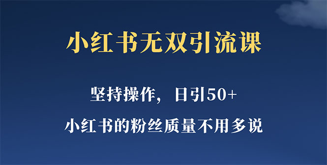 （5674期）小红书无双课一天引50+女粉，不用做视频发视频，小白也很容易上手拿到结果-千城资源网