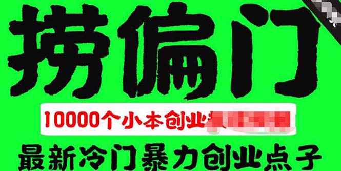 （5750期）千款捞偏门小本创业小项目，总有一款适合你【无水印】-千城资源网