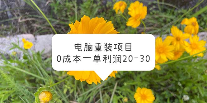 （5882期）电脑系统重装项目，0成本一单利润20-30-千城资源网