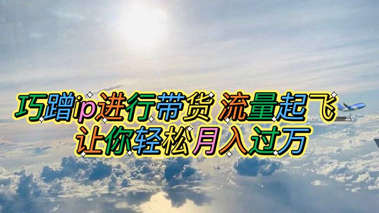 （6014期）巧蹭ip进行带货，流量起飞，让你轻松月入过万【脚本+素材】-千城资源网