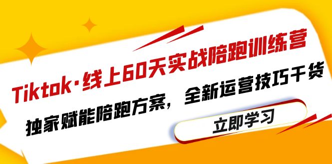 （6333期）Tiktok·线上60天实战陪跑训练营，独家赋能陪跑方案，全新运营技巧干货-千城资源网