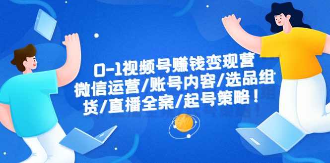 （6340期）0-1视频号赚钱变现营：微信运营-账号内容-选品组货-直播全案-起号策略！-千城资源网