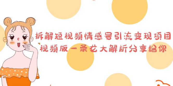（6542期）拆解短视频情感号引流变现项目，视频版一条龙大解析分享给你-千城资源网