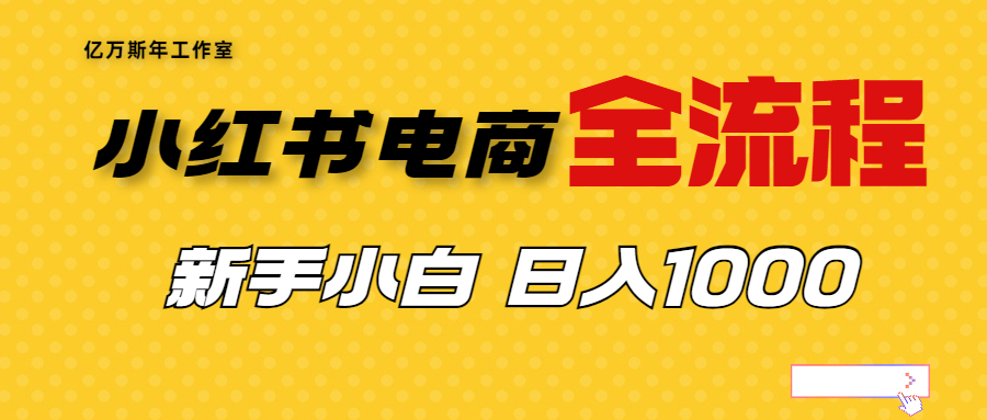 （6805期）外面收费4988的小红书无货源电商从0-1全流程，日入1000＋-千城资源网