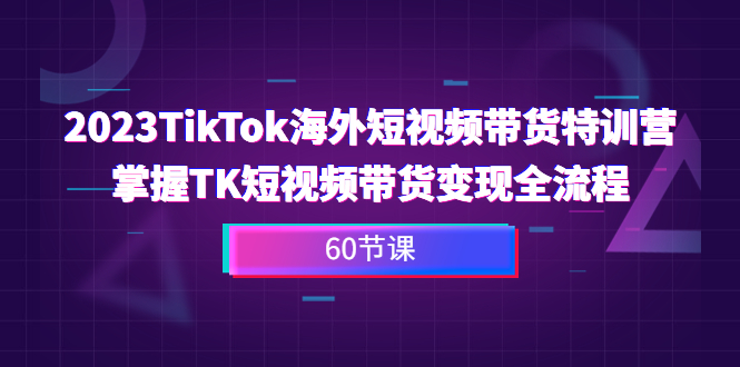 （6890期）2023-TikTok海外短视频带货特训营，掌握TK短视频带货变现全流程（60节课）-千城资源网