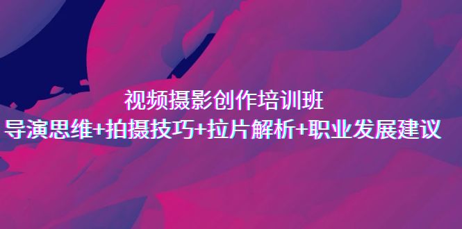 （7018期）视频摄影创作培训班，导演思维+拍摄技巧+拉片解析+职业发展建议-千城资源网
