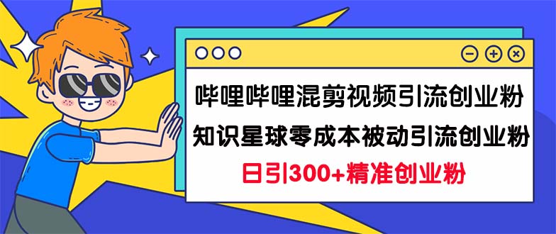 （7138期）哔哩哔哩混剪视频引流创业粉日引300+知识星球零成本被动引流创业粉一天300+-千城资源网