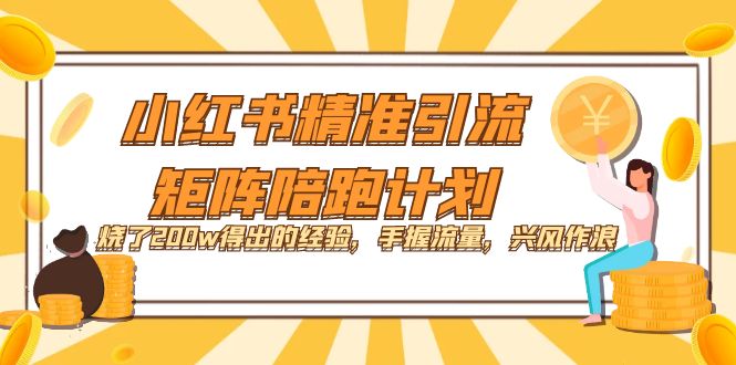 （7381期）小红书精准引流·矩阵陪跑计划：烧了200w得出的经验，手握流量，兴风作浪！-千城资源网